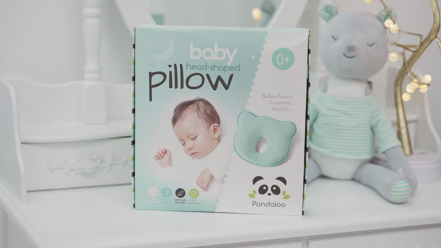 Load and play video in Gallery viewer, Pandaloo Baby Pillow for Newborns
